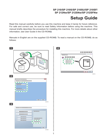 Ricoh SP 212SNw Setup guide | Manualzz
