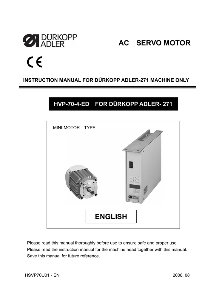 Duerkopp Adler 271 Instruction Manual Manualzz