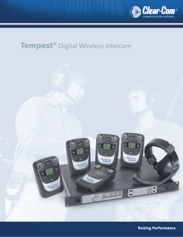 Tempest 900 | User manual | Clear-Com Tempest Brochure | Manualzz