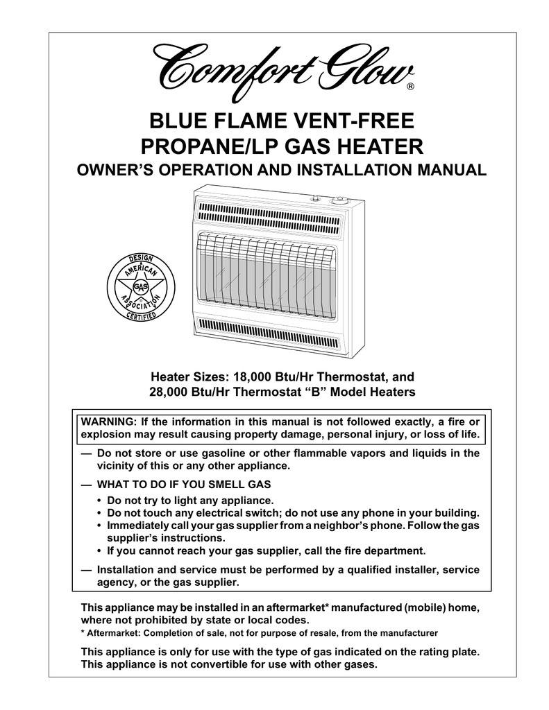 Comfort Glow Cgp28tb Installation Manual Manualzz