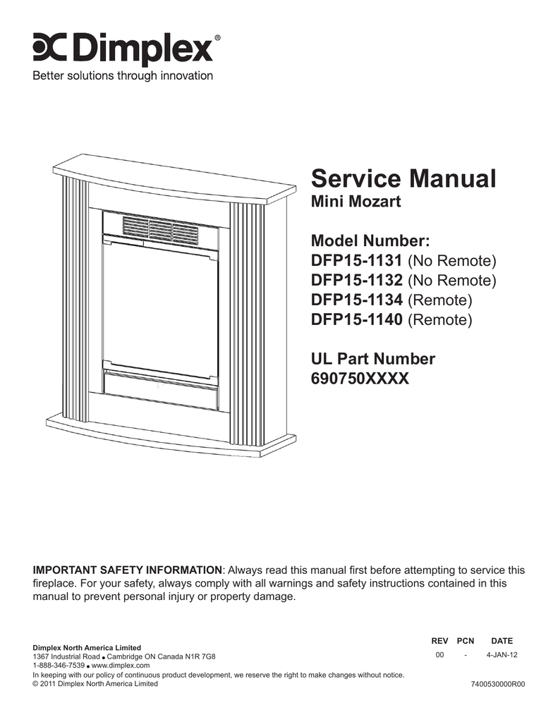 Dimplex Dfp15 1132 Service Manual Manualzz Com