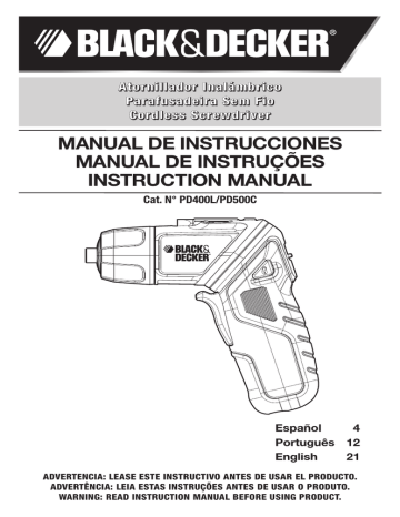 Black and decker online li2000 manual