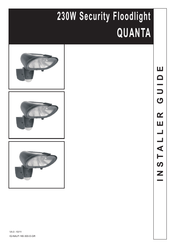 Pir floodlight instructions