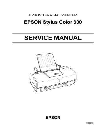 Epson Stylus COLOR 300 Service manual | Manualzz