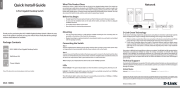 Installation guide | D-Link DGS-1008G Install guide | Manualzz
