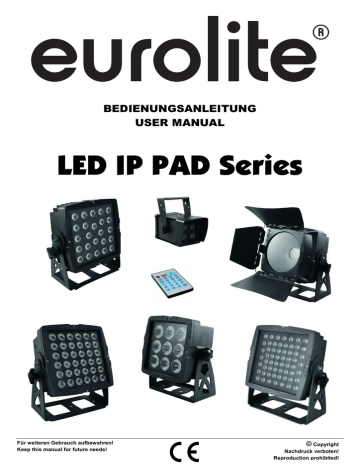 LED IP PAD 4x8W QCL 51914156 | EuroLite LED FL-5 User manual | Manualzz