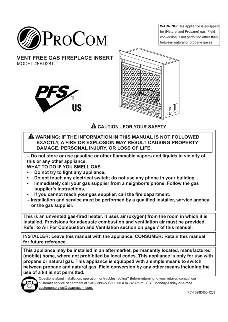 Procom Fbd28t Product Specifications Manualzz Com