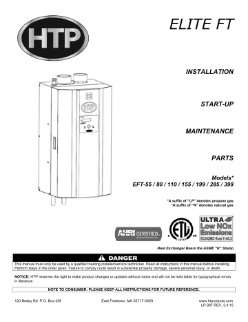 HTP Elite FT Specifications | Manualzz