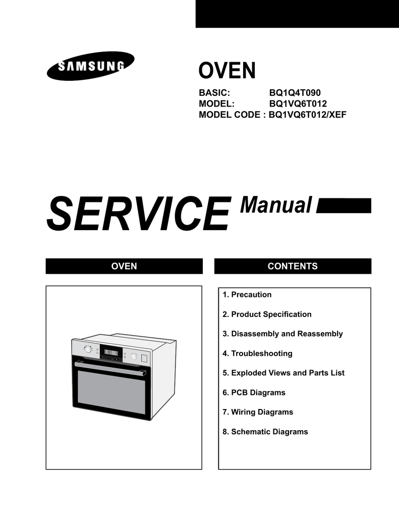 service manual духовой шкаф