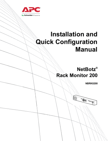 APC NETBOTZ NBRK0200 Specifications | Manualzz