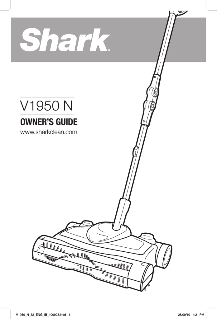 Shark 13 Rechargable Floor Carpet Sweeper V2950 Manual Carpet Vidalondon