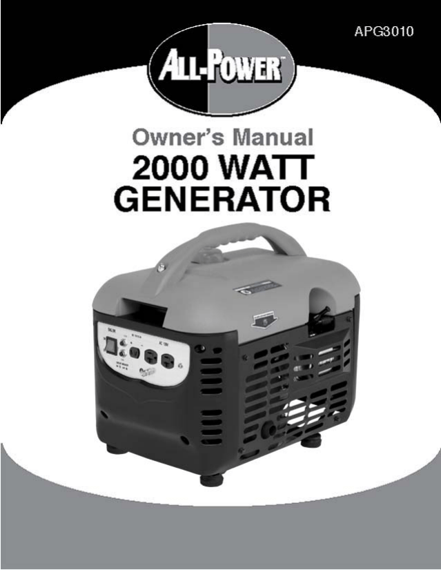 All Power Carburetor w/ Gaskets Fuel Line APG3010 1650 2000 Watt Gas Generator 