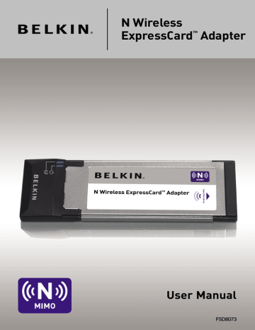 Belkin F5D8073 Network Card User manual | Manualzz