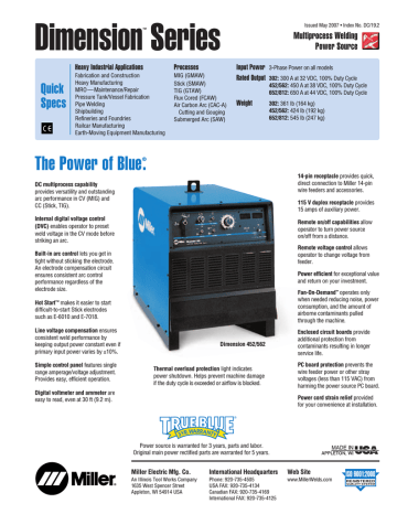 Miller Electric 812 User manual | Manualzz