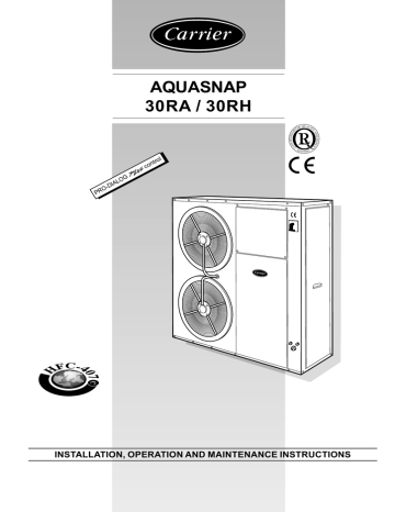 carrier aquasnap 30rap service manual