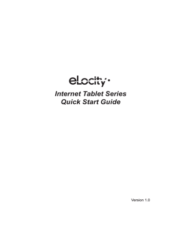 Elocity A7 Internet Tablet Specifications | Manualzz