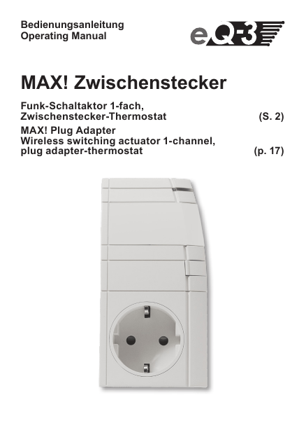 eQ-3 MAX! Benutzerhandbuch | Manualzz