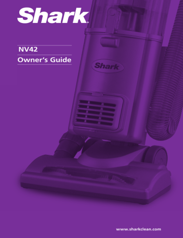 Shark NV42, Navigator NV42 Owner's guide | Manualzz
