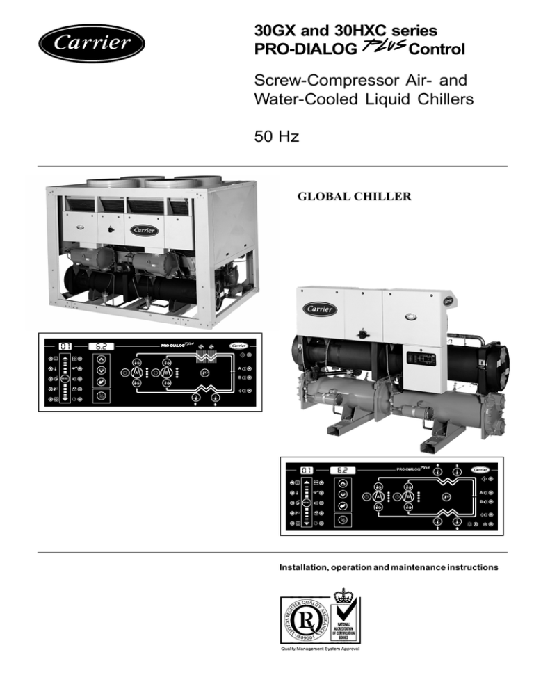 Carrier PRODIALOG Plus 30GK Series Specification Manualzz