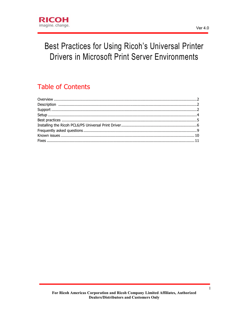 Best Practices For Using Ricoh S Universal Printer Drivers Manualzz