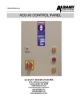 ACS-50 Control Panel User Manual