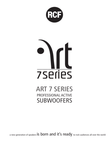 RCF ART-905-AS 7 Series Instruction manual | Manualzz