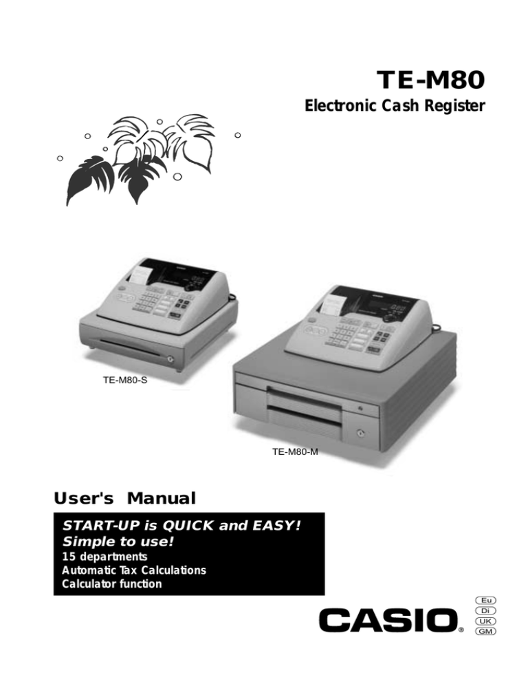 Casio Te M80 User S Manual Manualzz