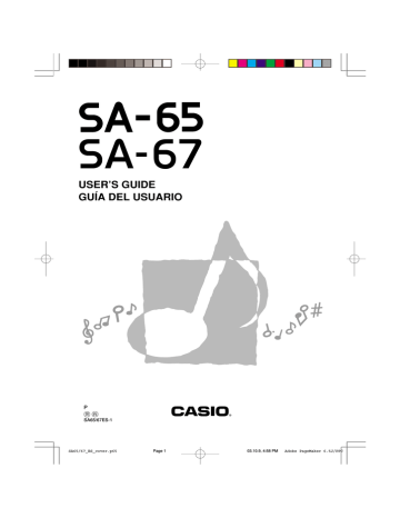 Casio SA-65 Manual de usuario | Manualzz