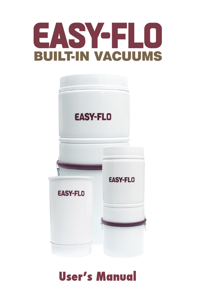 EasyFlo Builtin Vacuums User manual Manualzz