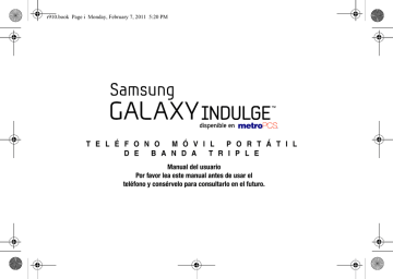 Samsung Indulge Metro PCS Manual de usuario | Manualzz