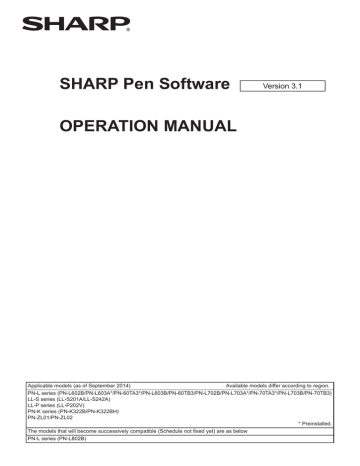 Sharp PN-60TA3 Operating instructions | Manualzz