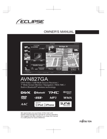 Eclipse Avn827ga Owner S Manual Manualzz