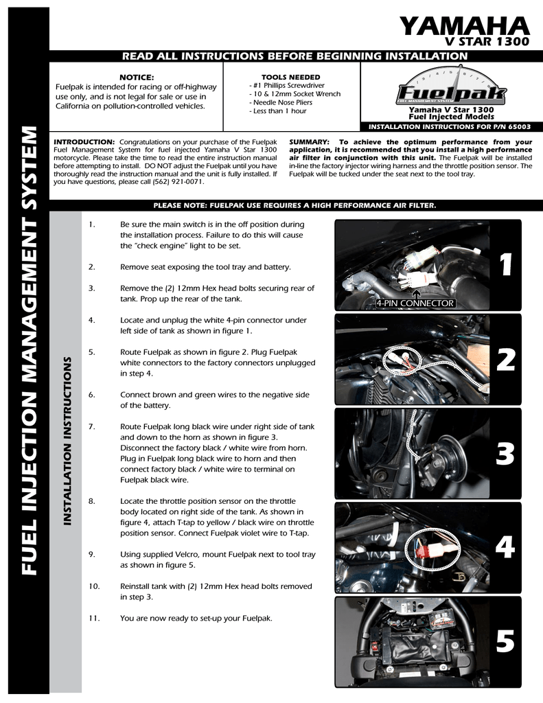 yamaha v star fuel switch positions