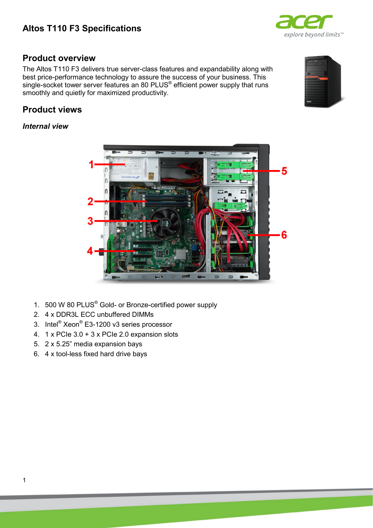 Altos T110 F3 Long Spec Manualzz