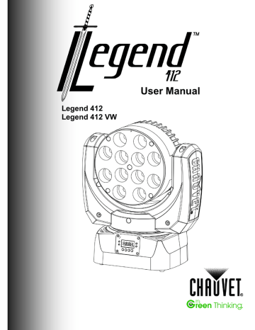 Technical Specifications Legend™ 412 VW. Chauvet Home Safety Product | Manualzz
