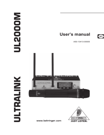 Behringer UL2000M User`s manual | Manualzz