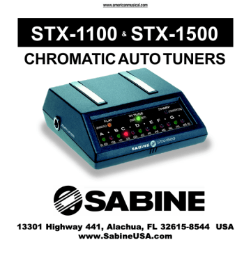 Sabine STX-1100 Musical sold Instrument Auto Tuner chromatic voice