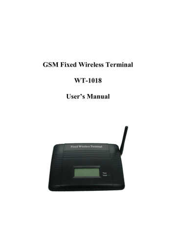 User's manual | Witura GSM VOIP Gateway Series User`s manual | Manualzz