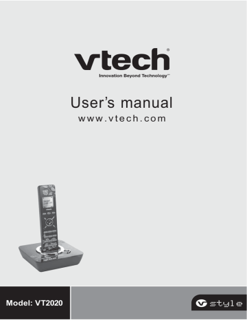 VTech VT2020T User`s manual | Manualzz