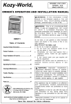 Kozy-World KWN111 Space Heater Manual