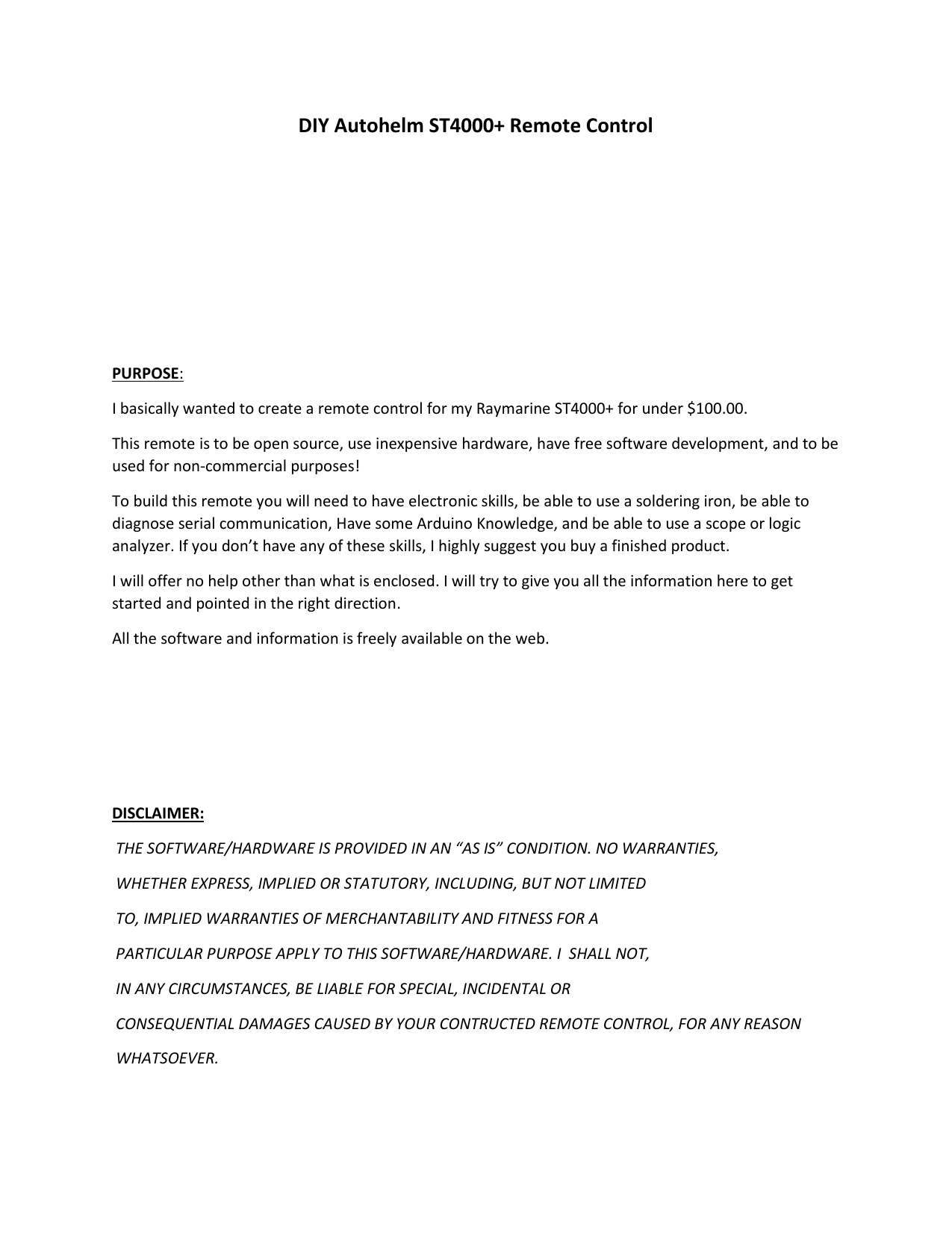Raymarine autopilot ST4000+ User manual Manualzz