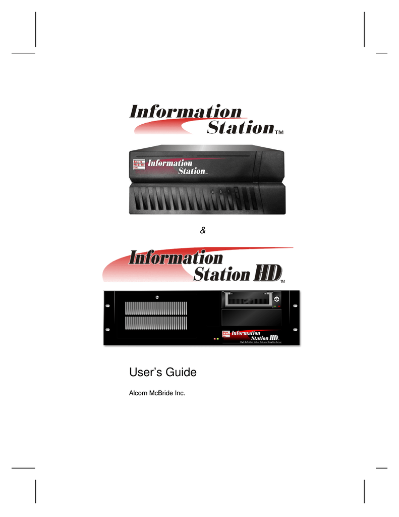 Alcorn Mcbride Information Station User S Guide Manualzz Com
