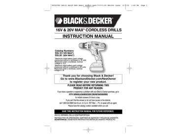 Black Decker SSL20 SSL16 SSL20SB User manual Manualzz