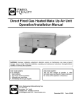 Applied Air GAS-FIRED HEATERS Installation manual