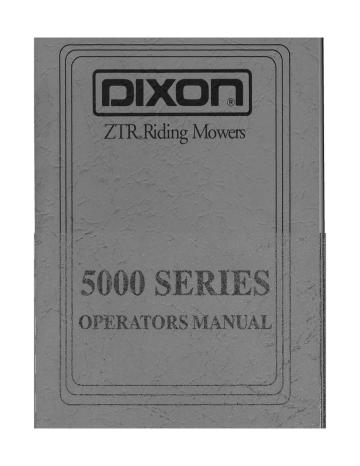 Dixon ZTR 5502 Lawn Mower User manual | Manualzz