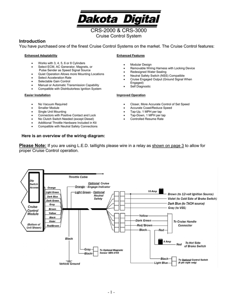 Dakota Digital STR6D Installation guide Manualzz