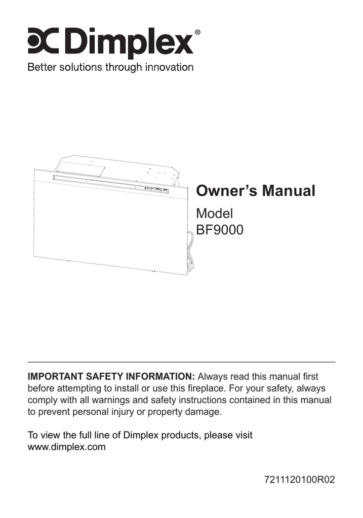 Dimplex BF9000 Owner's Manual | Manualzz