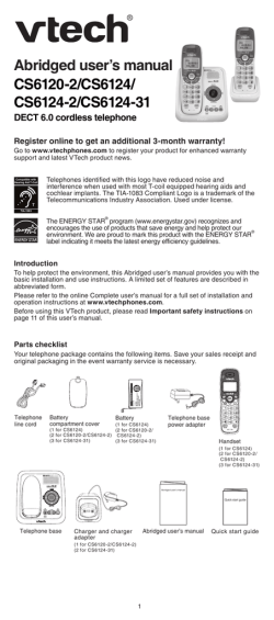 VTech CS6124-2 - Guía De Inicio Rápido, Manual De Usuario | Manualzz.com