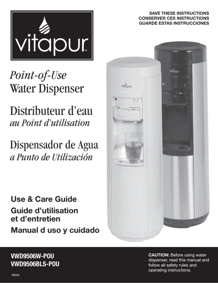 vitapur Water Dispenser User guide Manualzz