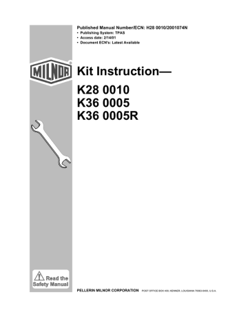 Milnor K36 0005R Replacement Manual | Manualzz